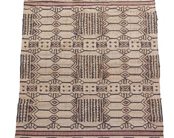 Handwoven Wool & Jute Dhurrie Rug: Natural Eco-Friendly Flatweave