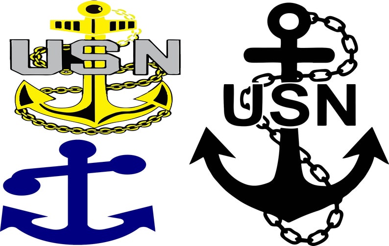 Us navy anchor svgpngjpegepsdxfaipdf | Etsy