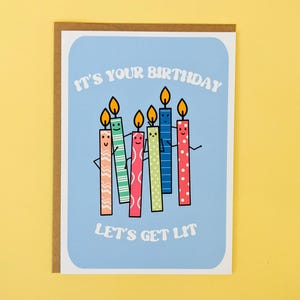 C'est votre anniversaire Let's get carte / Carte de voeux d'anniversaire bougie drôle pour amis