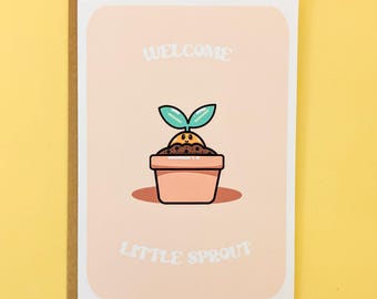 Welcome Little Sprout Card, New Baby Pet Congratulations