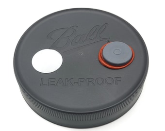 Mushroom Grain Jar Lid: Leak-Proof Wide Mouth with SHIP
