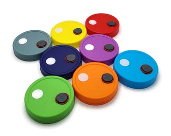 8x Mushroom Grain Jar Lids: Leak-Proof, Self-Healing Ports