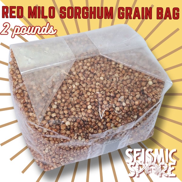 Red Milo Sorghum Mushroom Grain Bag - 2 Pounds