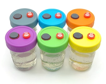 Half-Pint Mushroom Liquid Culture Jars: Sterile, with Magnetic Stir Bar