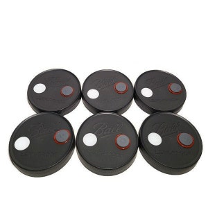 6x Mushroom Grain Jar Lids: Wide Mouth, Self-Healing Ports