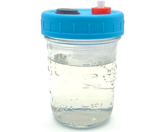 Half-Pint Mushroom Liquid Culture Jar: Sterile Malt Solution with Stir Bar