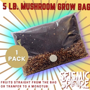 Seismic Mix Mushroom Grow Bag - Large 5 lb. All In One Grow Bag