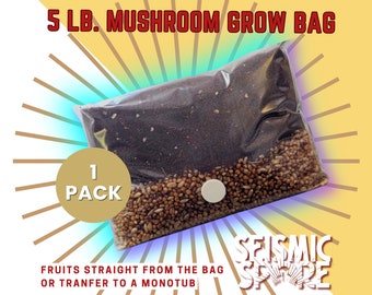Mushroom Grow Bag: 5 lb All-In-One Rye & Milo Grain Mix