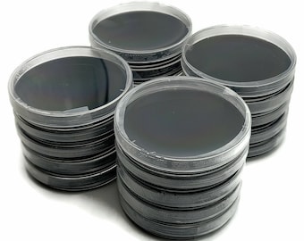 20 Malt Black Agar Plates, Activated Charcoal Agar Petri Dishes, Sterilized Agar Plates Individually Packaged, Parafilm Supplied