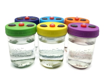 Pint Liquid Culture Jars: Mushroom Mycelium Solution, Self-Healing Port