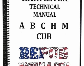 International Model C Tractor Technical Service Repair Shop Manual