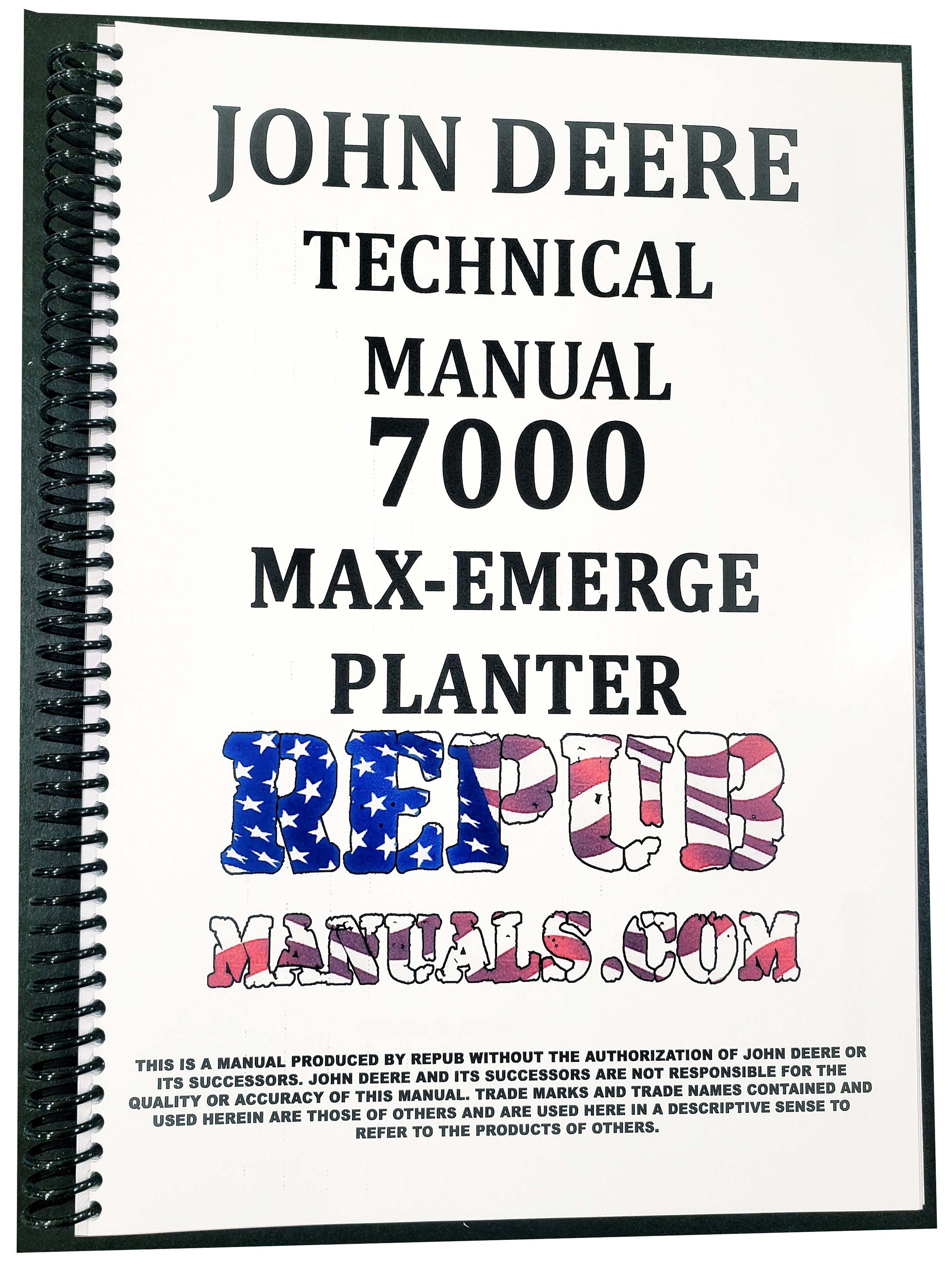 John Deere 7000 Folding Max-emerge Planter Technical Service