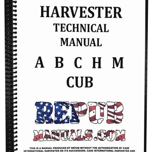 International Model H Tractor Technical Service Repair Shop Manual