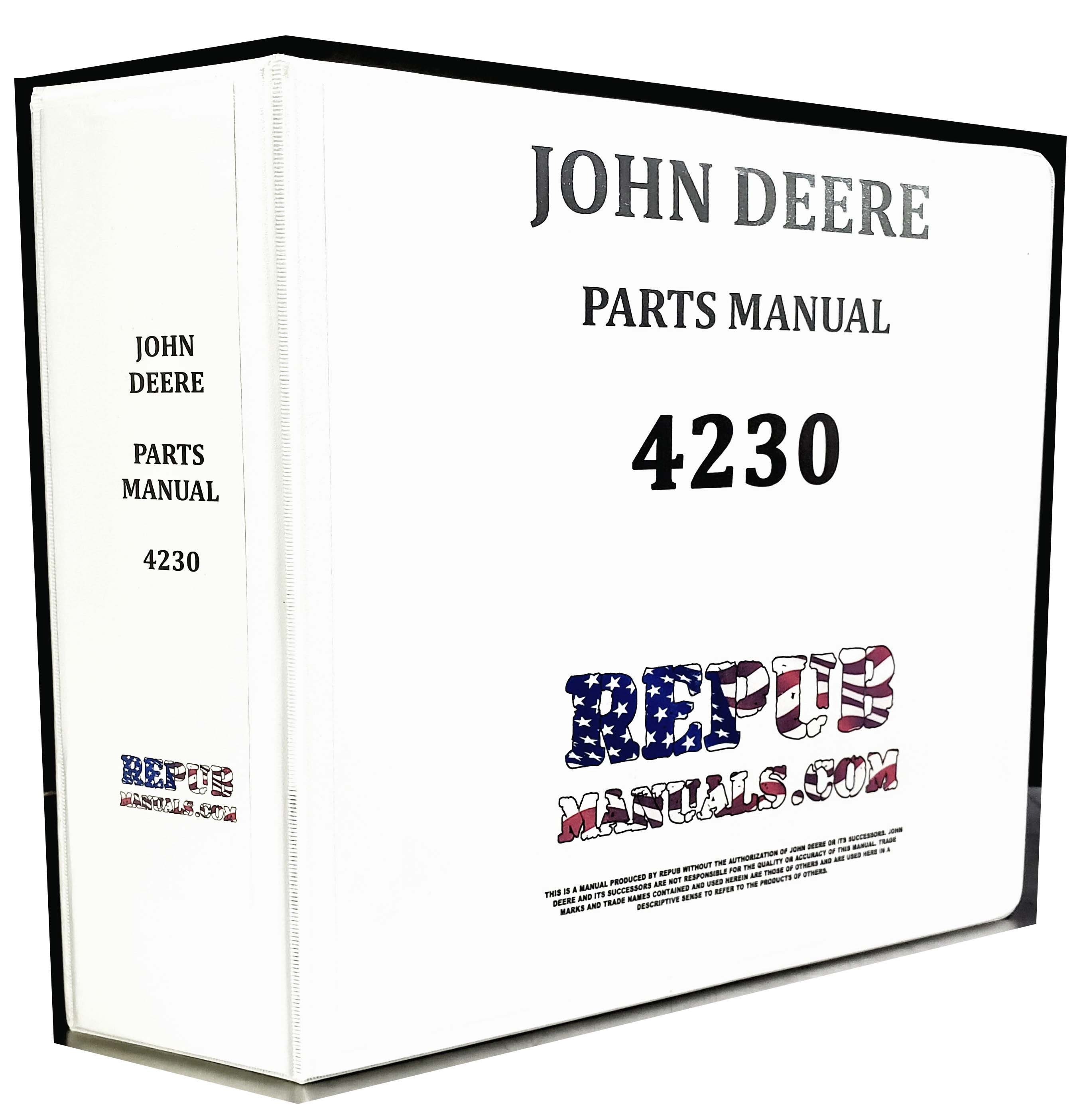 John Deere 4230 Tractor Parts Manual 