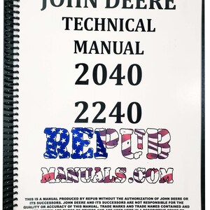 John Deere 2240 Tractor Technical Service Repair Manual