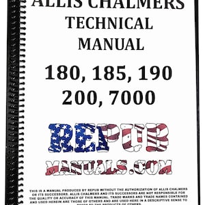 Allis Chalmers 180 Tractor Condensed Technical Service Repair Shop Manual
