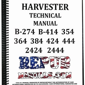 International 384 Tractor Technical Service Repair Shop Manual