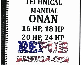 John Deere Onan Engine 20 HP Technical Service Repair Manual