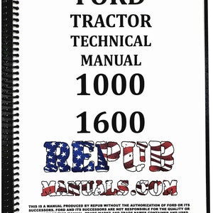Ford 1000 Technical Service Repair Shop Manual