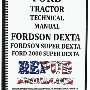 Ford Fordson Dexta Technical Service Repair Shop Manual