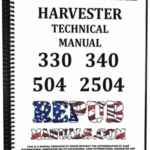 International 2504 Tractor Technical Service Repair Shop Manual