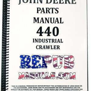 John Deere 440 Industrial Crawler Tractor Parts Manual