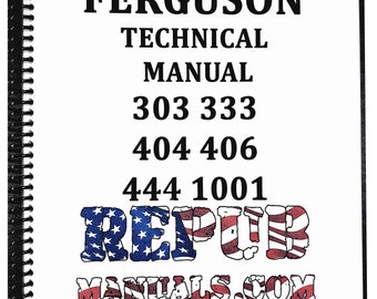 Massey Ferguson 303 Technical Service Repair Shop Manual