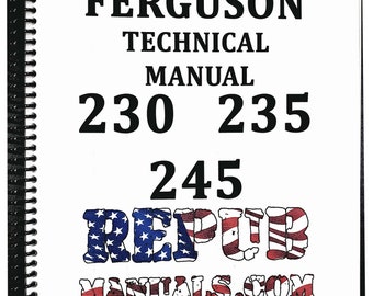 Massey Ferguson 245 Technical Service Repair Shop Manual