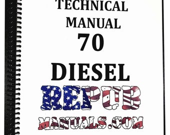 John Deere Model 70 Diesel Tractor Condensed Technical Service Repair Shop Manual