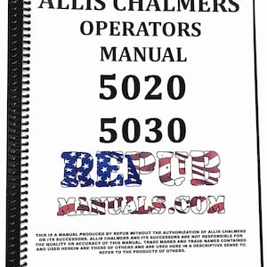 Allis Chalmers 5020 Operator Owners Manual