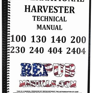 International 2404 Tractor Technical Service Repair Shop Manual