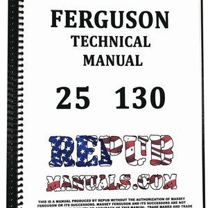 Massey Ferguson MF25 Technical Service Repair Shop Manual MF 25
