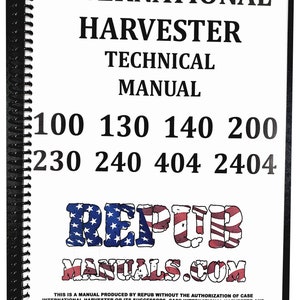 International 240 Tractor Technical Service Repair Shop Manual