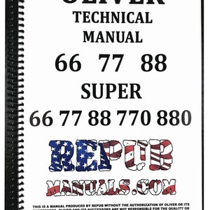 Oliver 88 & Super 88 Technical Service Repair Shop Manual