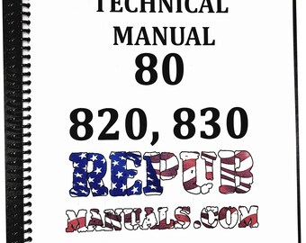 John Deere Model 820 Tractor Condensed Technical Service Repair Shop Manual
