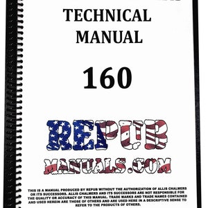 Allis Chalmers 160 Tractor Technical Service Repair Shop Manual