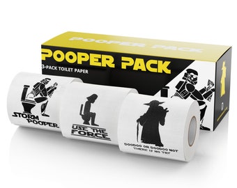 Star Wars Parody Toilet Paper | Pooper Pack 3-Roll Set