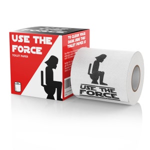 Star Wars Parody Toilet Paper | Use The Force 1-Pack Darth Vader Roll | Star Wars Bathroom Decor | Funny Star Wars Gifts | 2-Ply, 250 Sheets