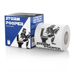 Star Wars Parody Toilet Paper | Storm Pooper 1-Pack Stormtrooper Roll | Star Wars Bathroom Decor | Funny Star Wars Gifts | 2-Ply, 250 Sheets