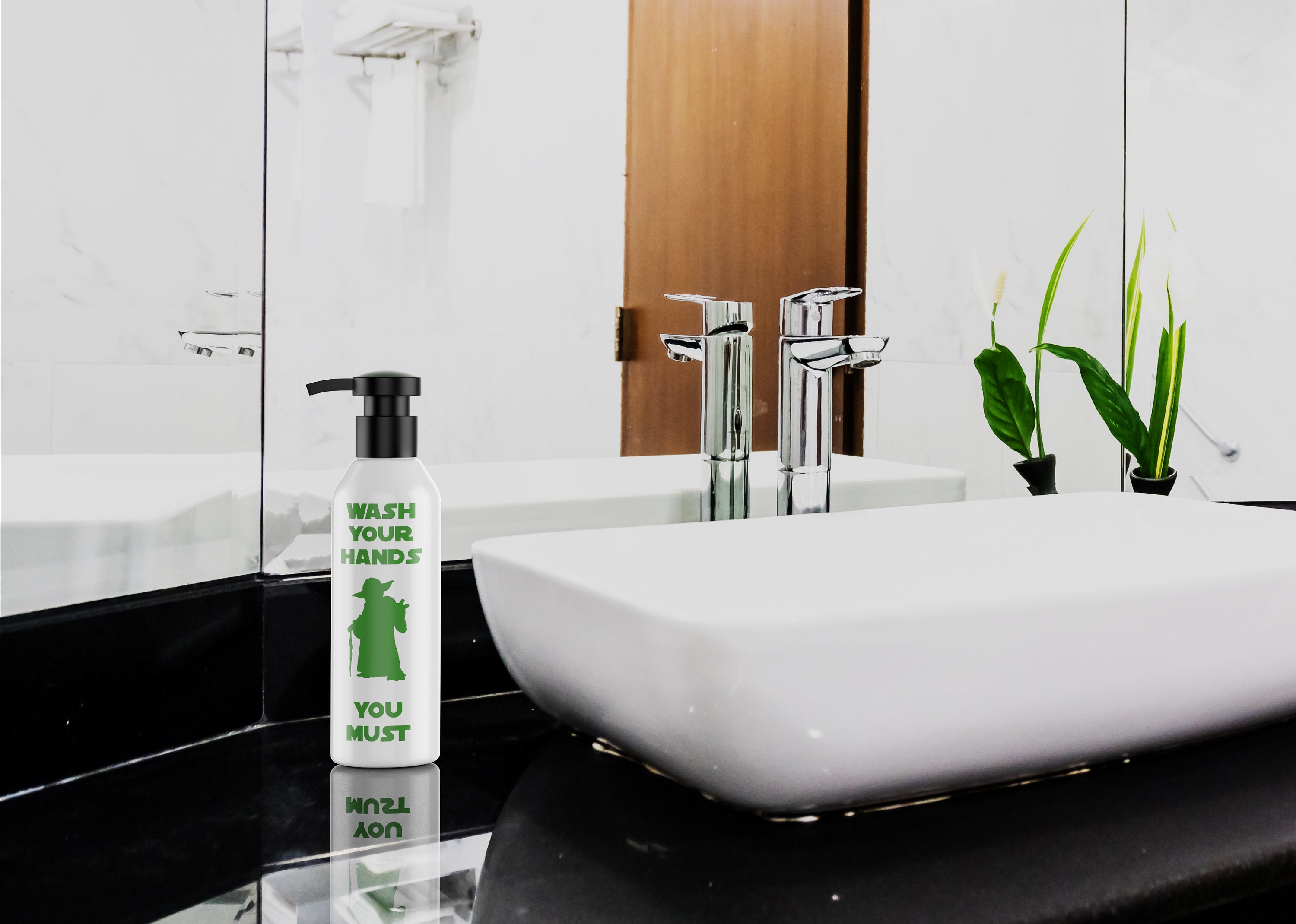 Star Wars Yoda Inspired Wash Your Hands You Must Soap Dispenser Star