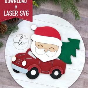 Santa Truck Laser Svg File- Digital Download, Glowforge