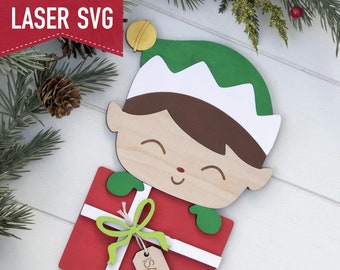 Boy Elf Laser Svg File- Digital Download, Glowforge