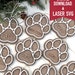 Paw Print Laser Svg File- Ornament Digital Download, Glowforge