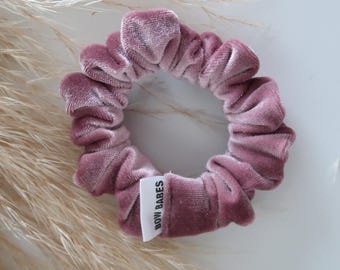Mauve Velvet Scrunchie: Medium, Soft Hair Accessory