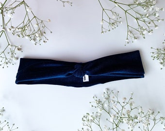 Royal Blue Velvet Knot Headband