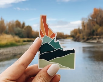 Idaho Sticker | Vinyl State Sticker | Idaho Decal | Idaho Gift | Sticker for Waterbottle, Phone, Laptop, Car, or Journal