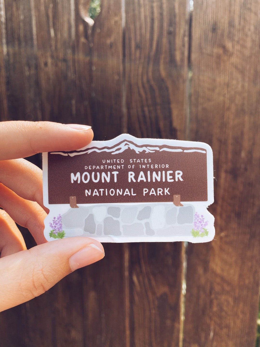 Mount Rainier National Park Sticker - Etsy