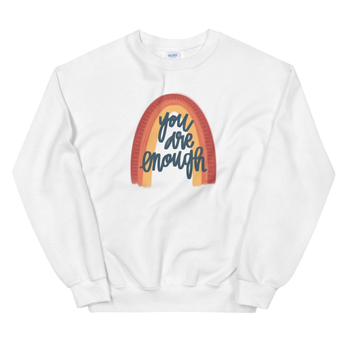 Unisex You Are Enough Sweatshirt Rainbow Crewneck Etsy UK