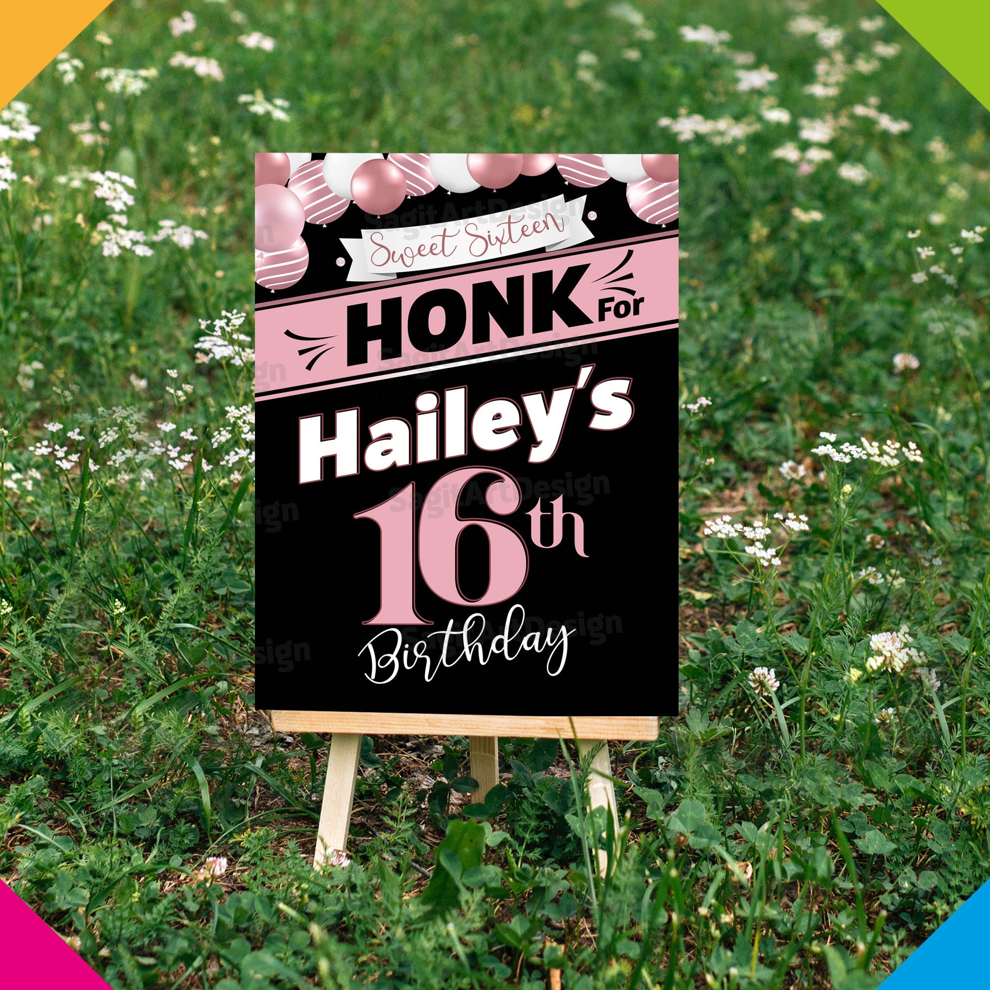 Süßes 16 Meter Schild INSTANT DOWNLOAD 16. Geburtstag Etsy