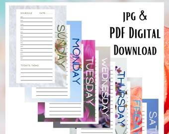 Planificador diario / Horario diario / DESCARGA INSTANTE / Planificador